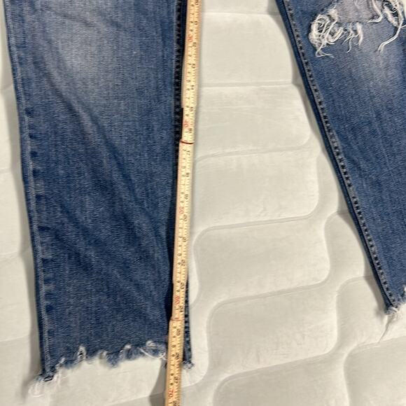 Rag & Bone Jean Women’s 28 Blue Dre Low Rise Slim Boyfriend Denim Distressed - Picture 3 of 11